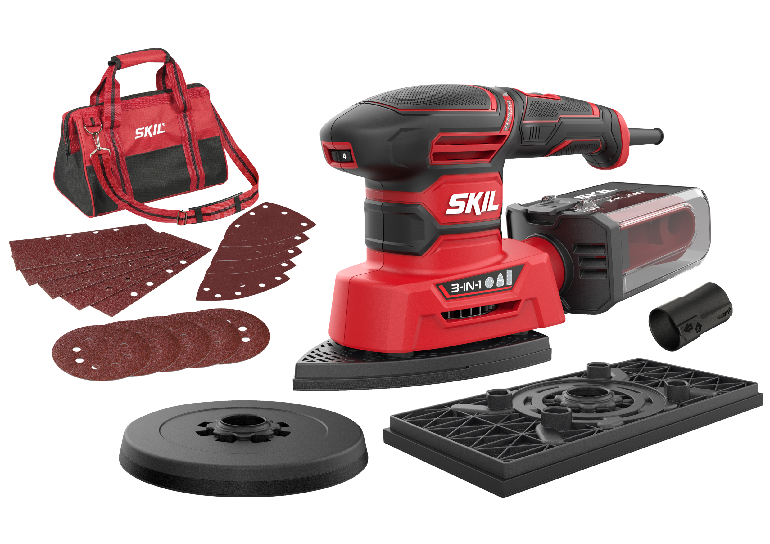 Skil Multischuurmachine 7280DA 250W met 15 Schuurbladen en 3 Hulpstukken