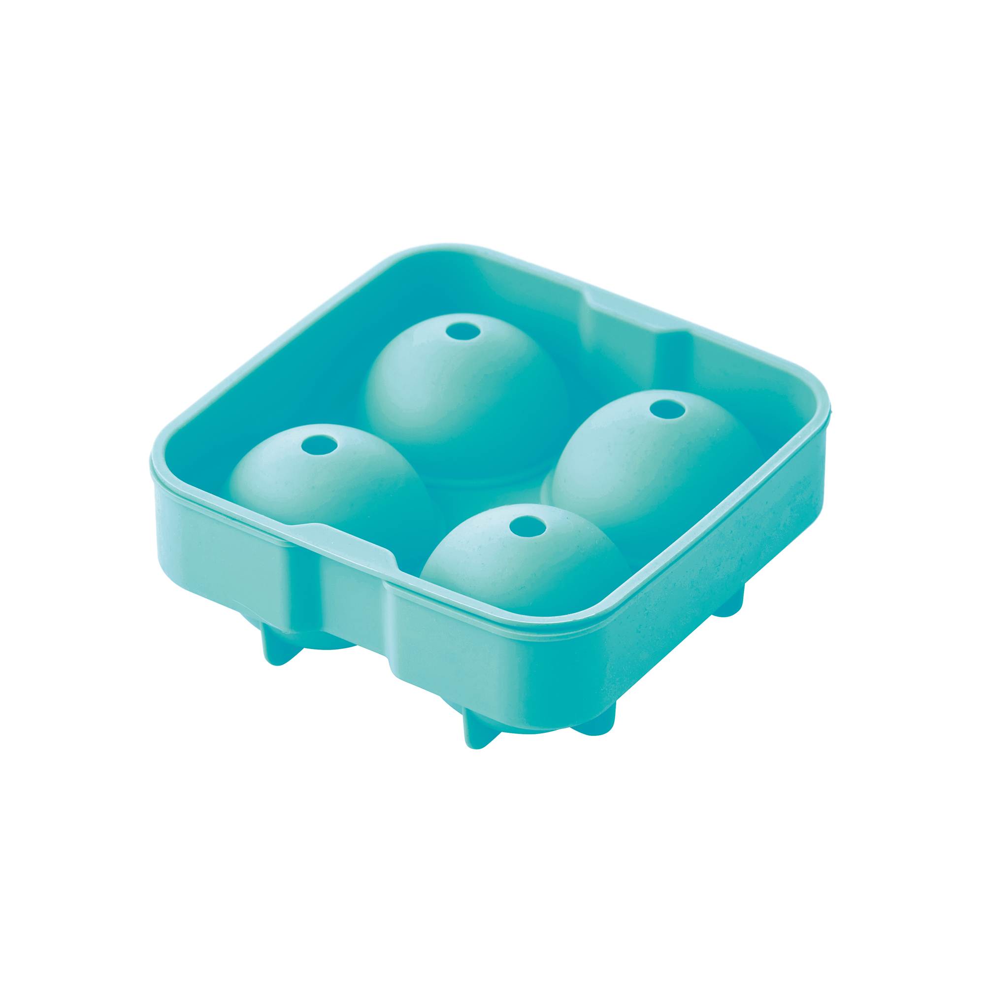 Dotz IJsblokvorm Aquablauw voor 4 IJsballen 4.5cm - Silicone