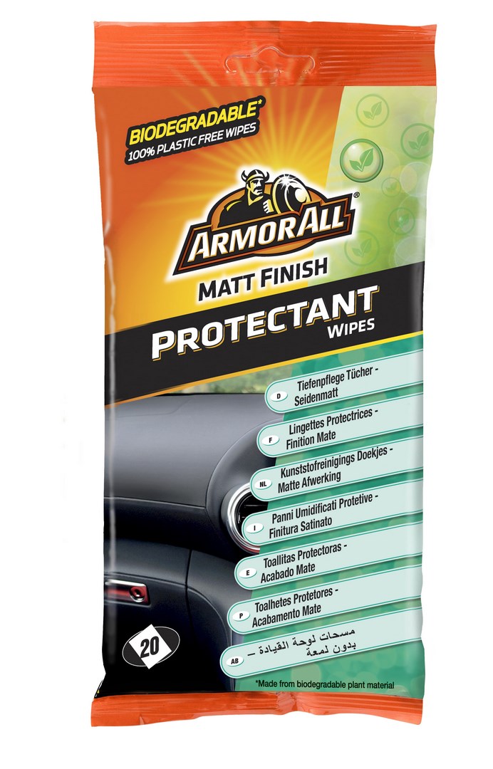 Armor All bio dashboard wipes matt reinigt, beschermt en herstelt kleur