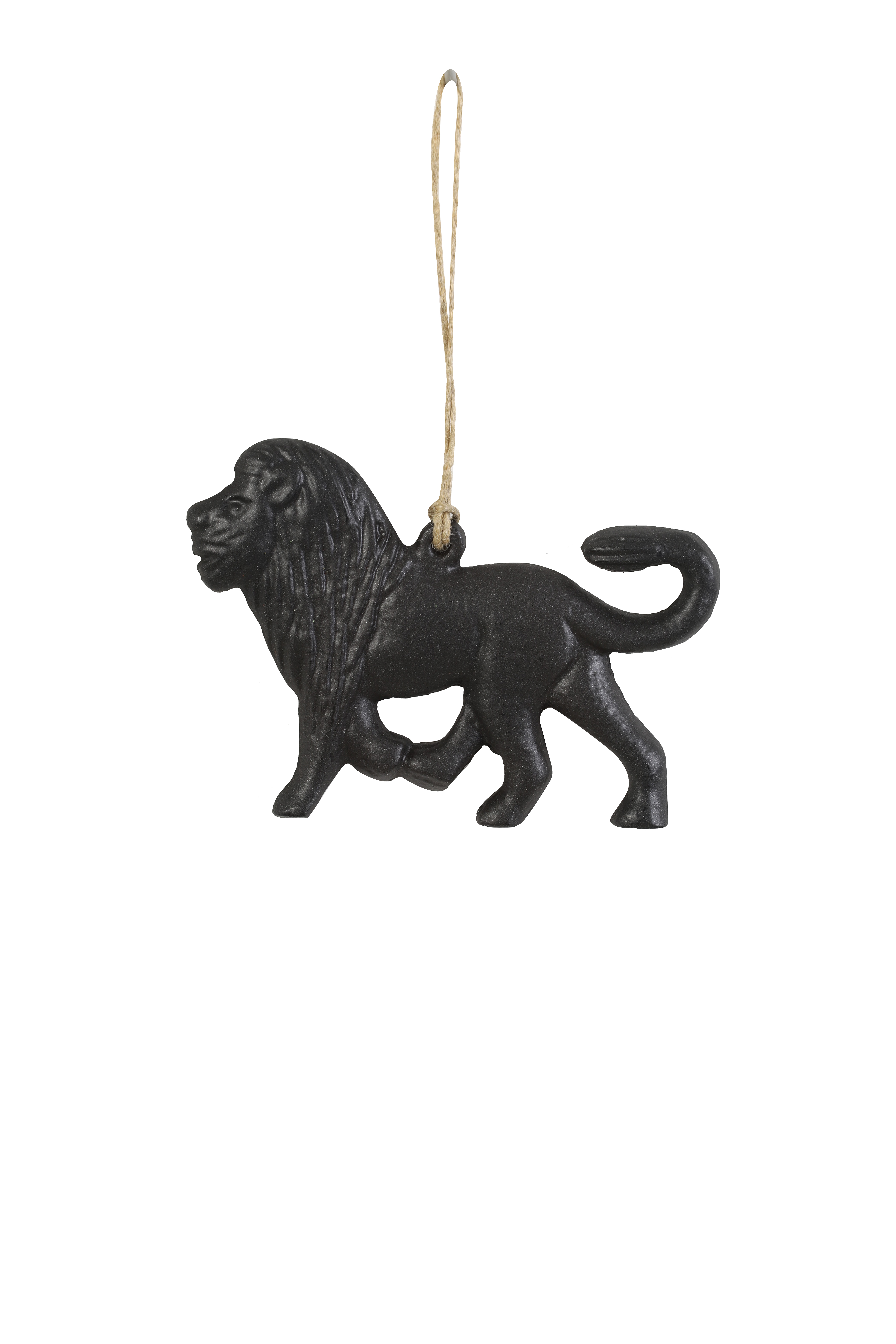 Light & Living Hangdecoratie Leeuw 9.5x3x12.5cm - Mat Zwart