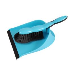 Haug Bursten Vuilblik met Handveger Turquoise - 35x23.5x9.5 cm