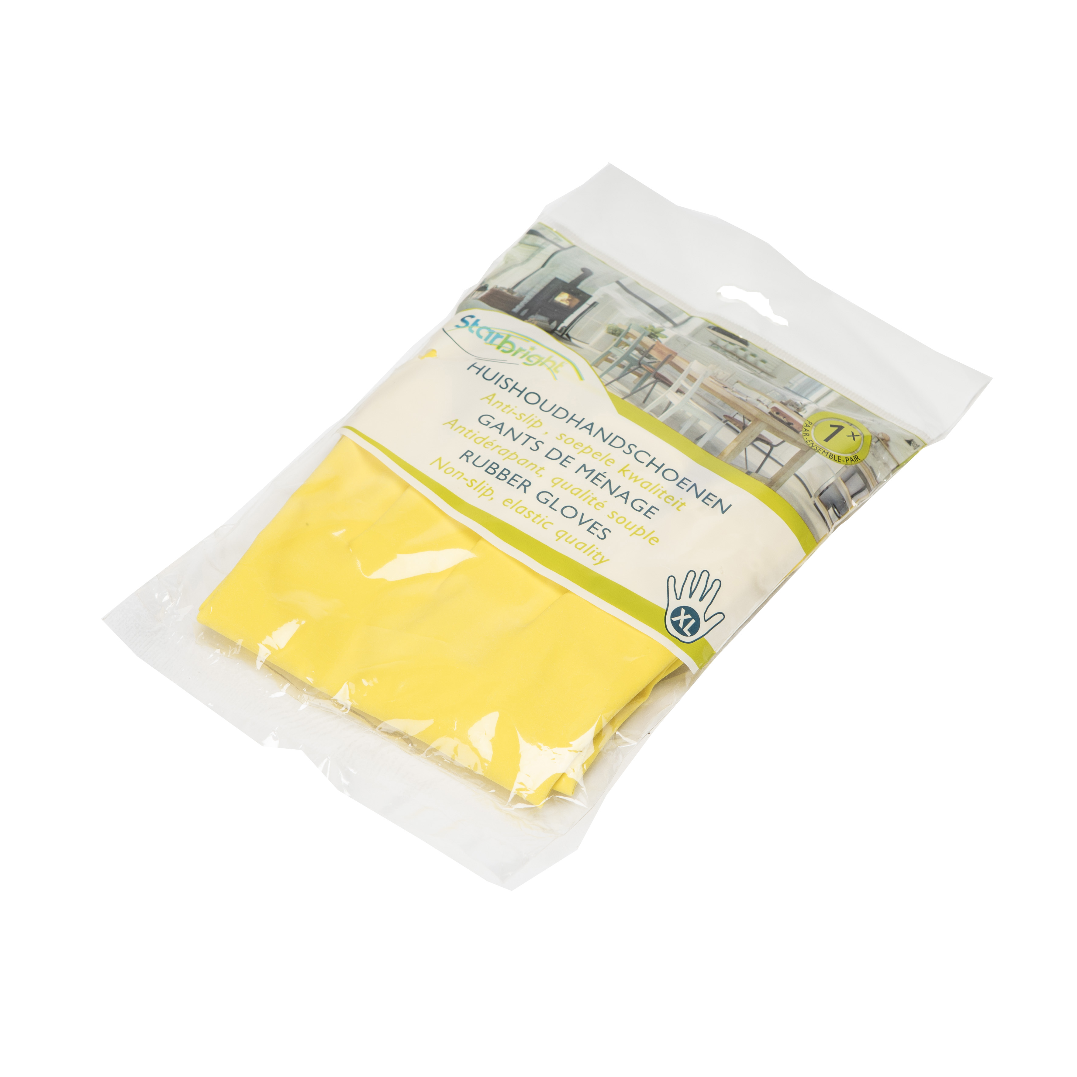 Starbright Huishoudhandschoenen Latex Geel - xlarge