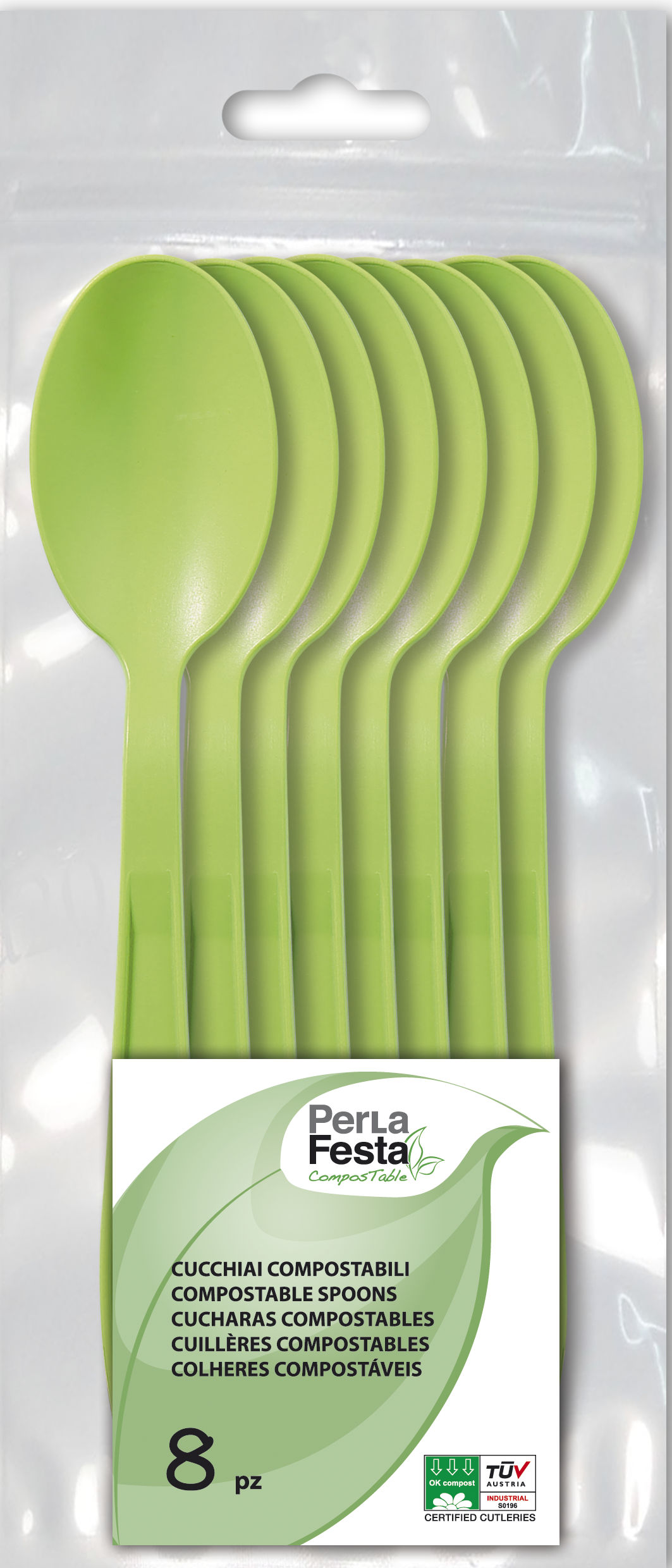 Perla Festa Lepel Groen Composteerbaar 10 stuks
