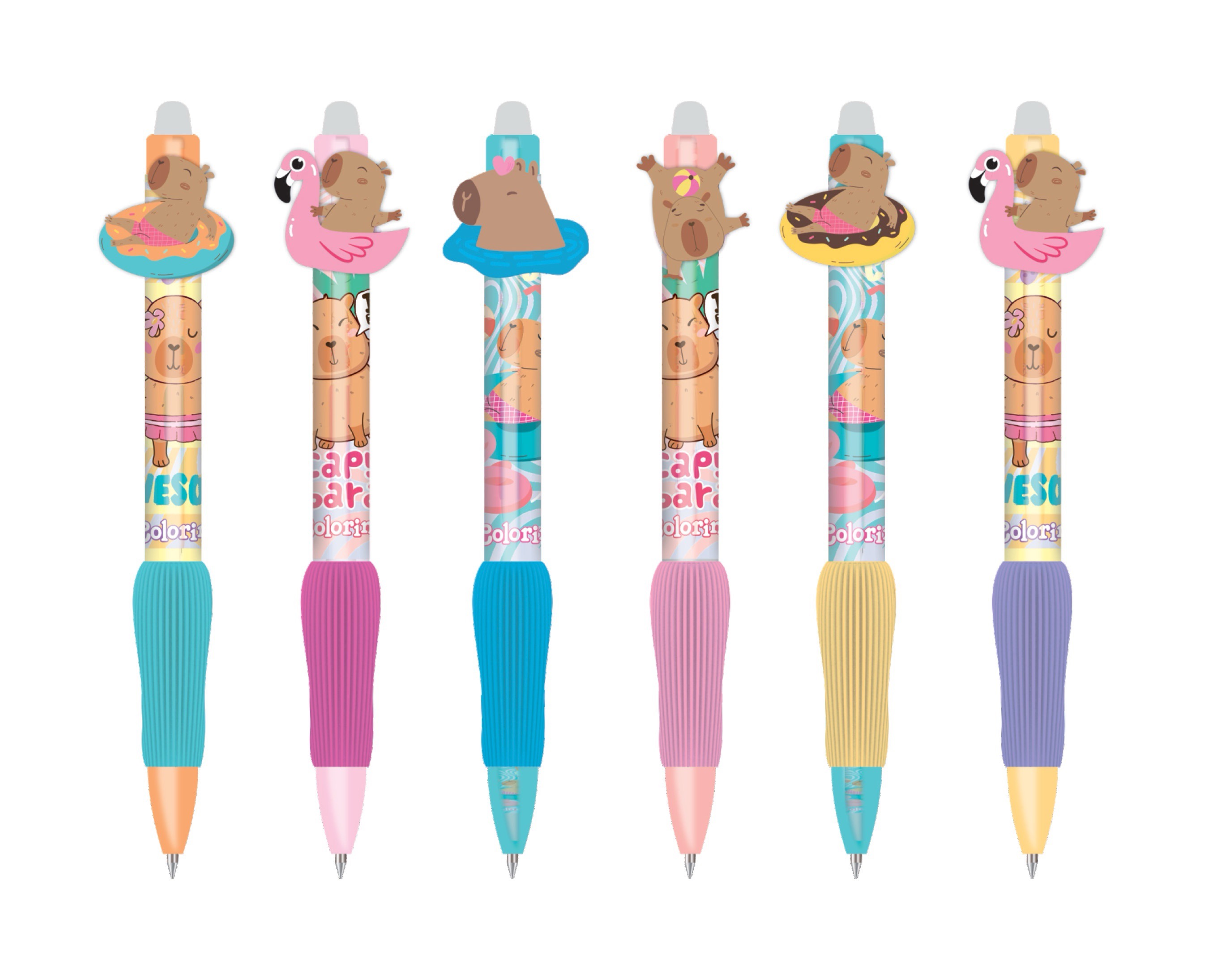 Capybara Uitwisbare Balpen assorti - prijs per stuk