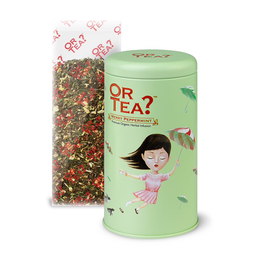 Or Tea? Merry Peppermint Bio Thee Blik 75g