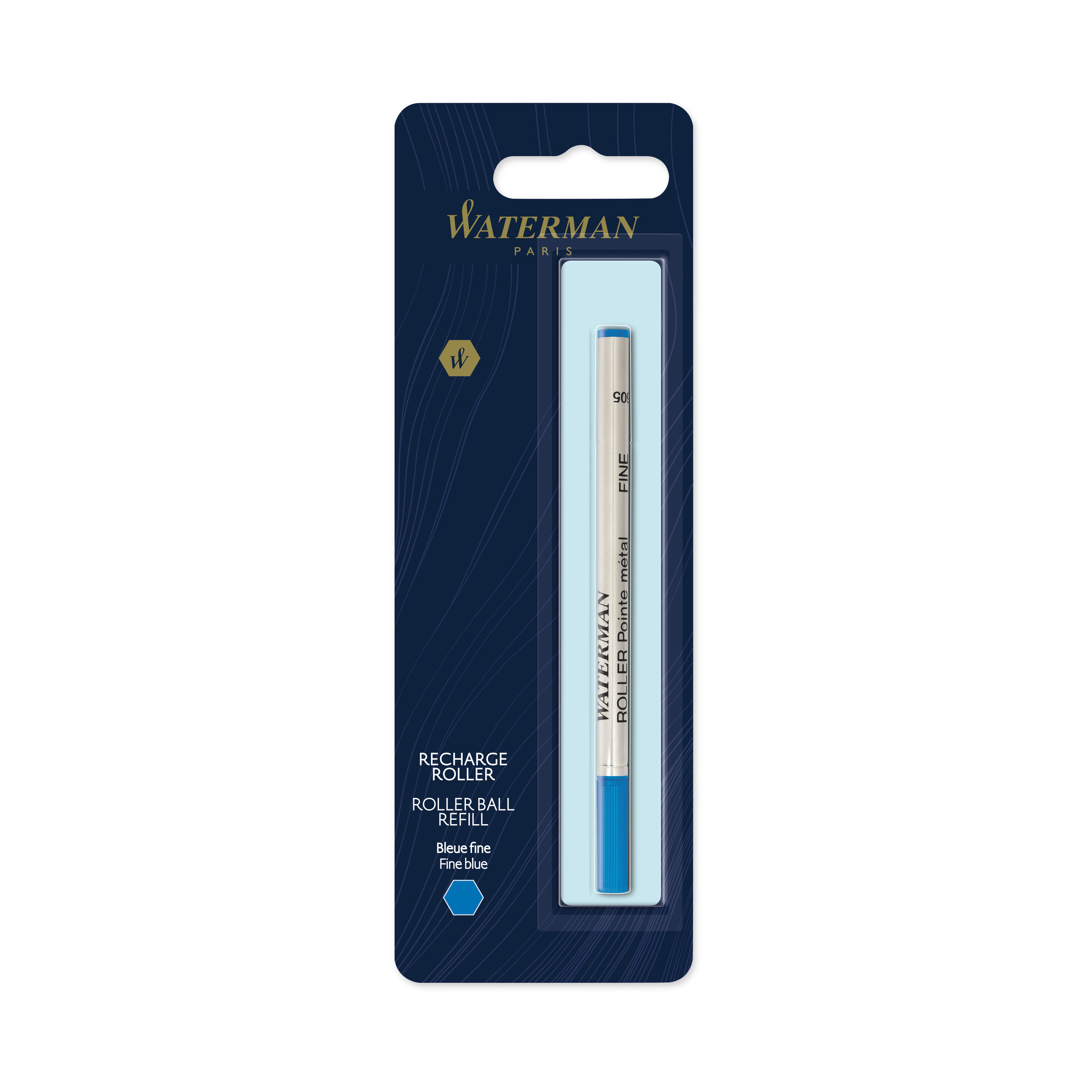 Waterman Rollerballvulling F Blauw - Blister