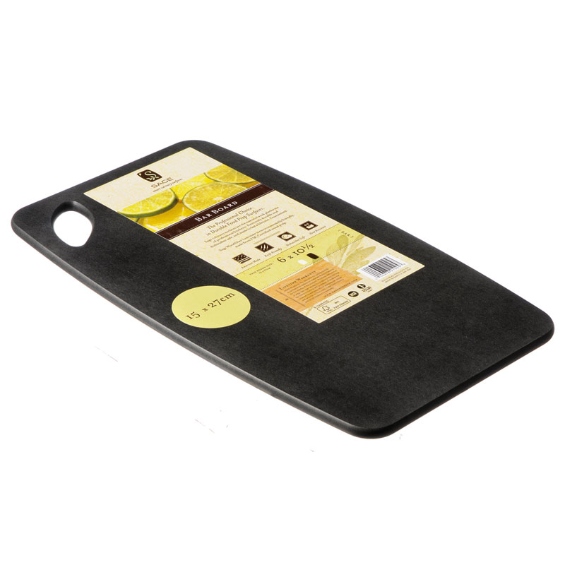 Sage Barplankje Zwart 15x27 cm - Vaatwasbestendig