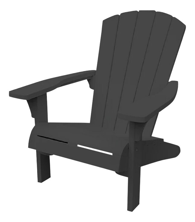 Keter Tuinstoel Troy Adirondack Grafiet Houtlook 93x81x96.5 cm