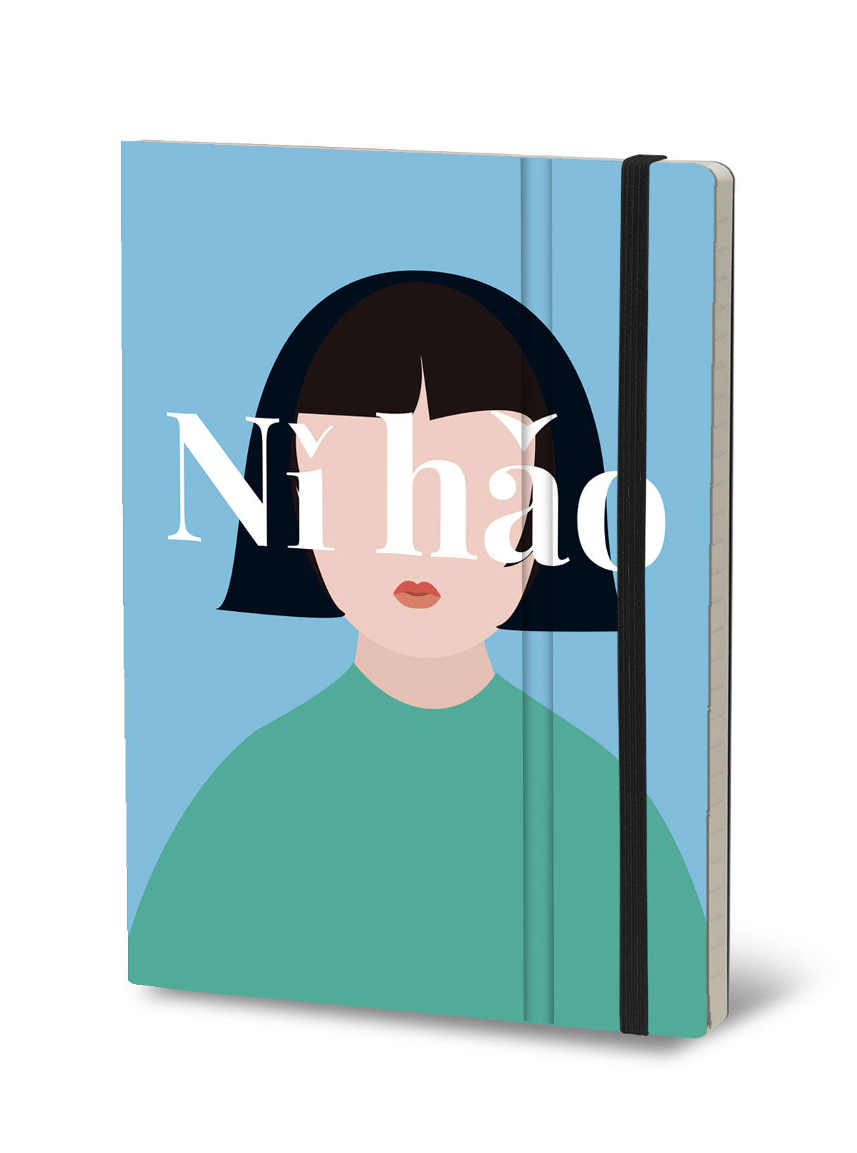 Stifflexible Notebook Diversity Ni Hao Gelijnd-Blanco-Geruit 144 vel - 15x21 cm