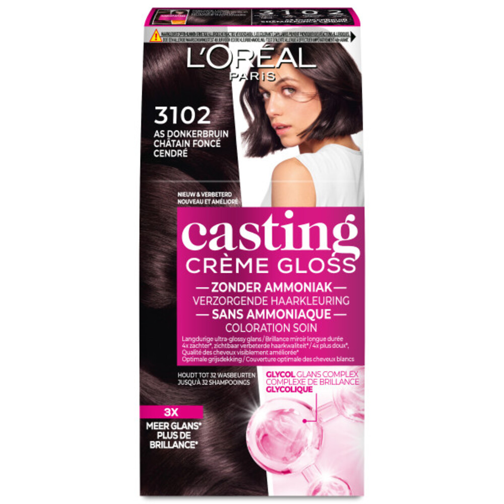 L'Oréal Casting Haarkleuring Creme Gloss 3102 Cool Dark Brown