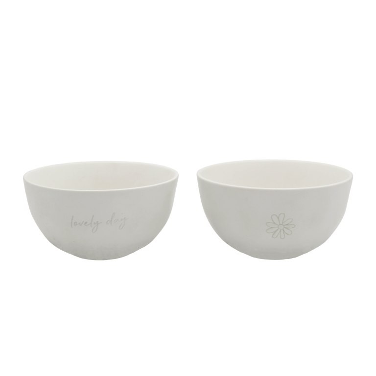 Leeff Bowl Daisy Lovely Day set 2 stuks - Keramiek - 7.7x7.7 cm