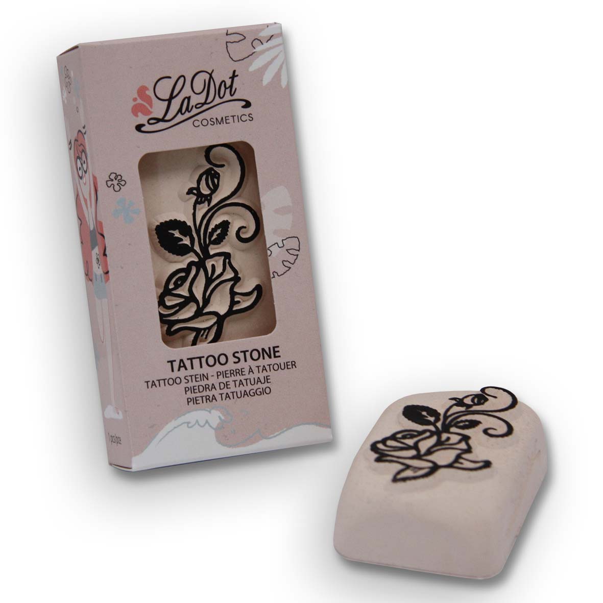 LaDot Tijdelijke Tattoo Stempel Medium Roos