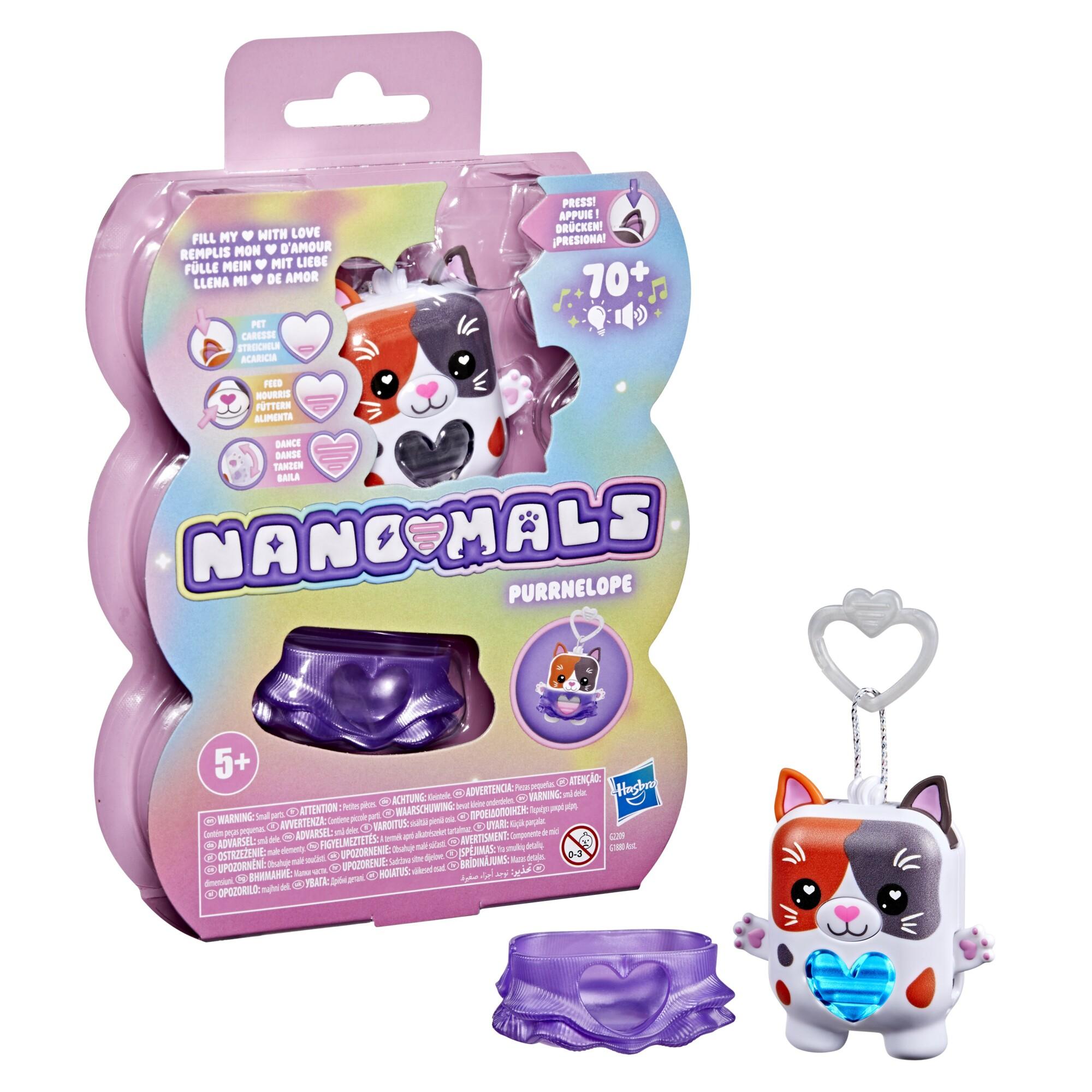 Nanomals - Purrnelope paars - Interactieve pets die liefde nodig hebben.