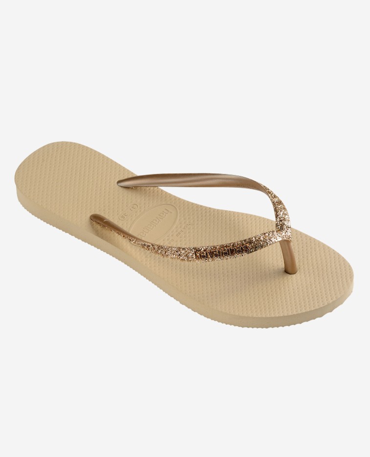 Havaianas Teenslipper Dames Slim Glitter II Sand Grey - maat 41