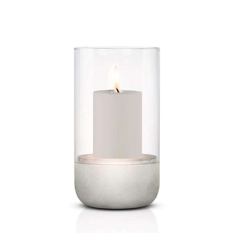 Blomus Windlicht Calma 22.5x15 cm  - Beton/Glas