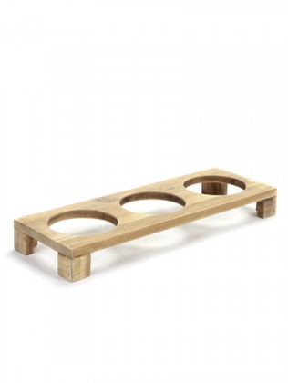 Serax Plateau voor 3 Potjes Pure Hout 38.5x13.5x4.2cm by Pascale Naessens