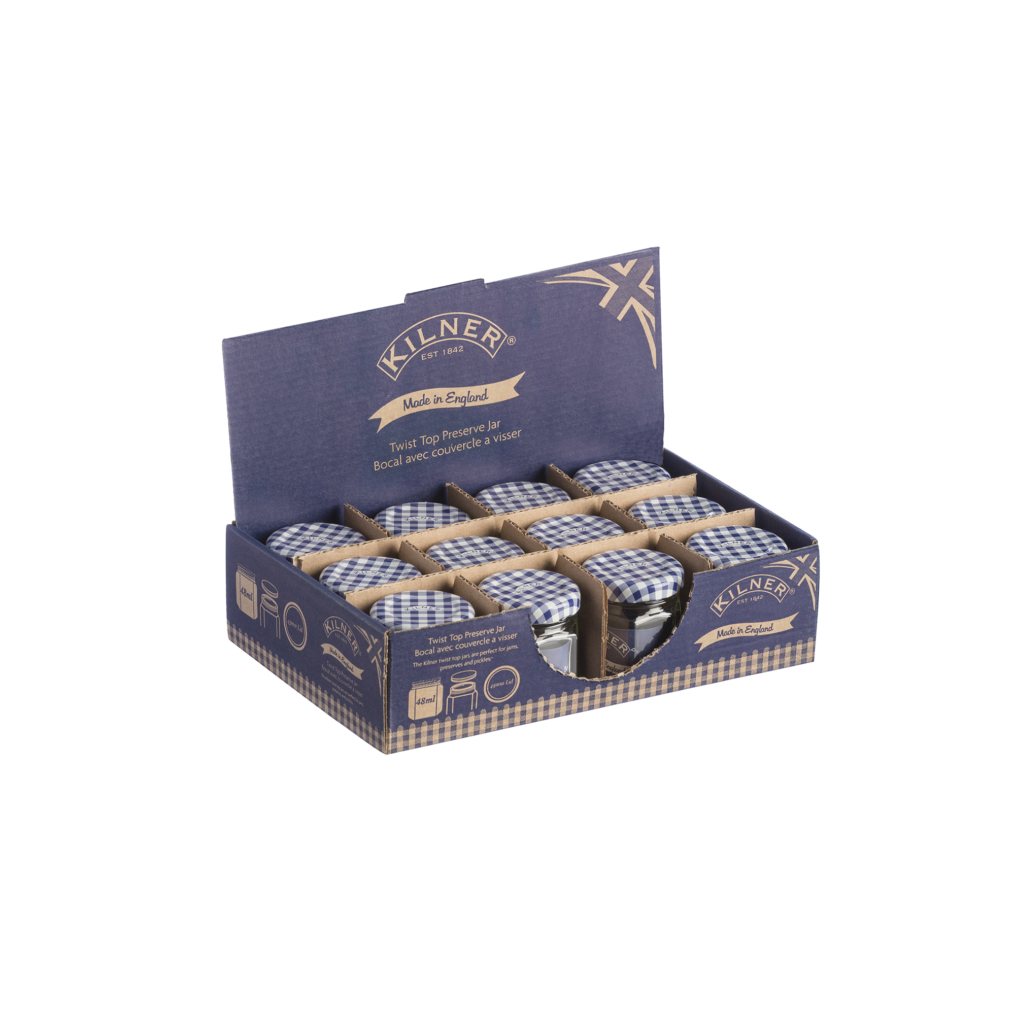 Kilner Bokaal met Schroefdeksel 43ml - Glas - 4.5x5 cm