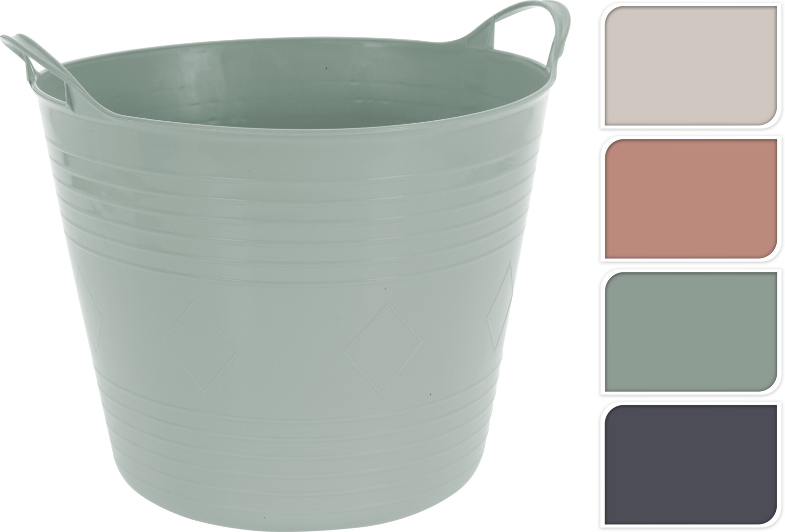 Emmer 43l PP - Flexibel - assorti - prijs per stuk