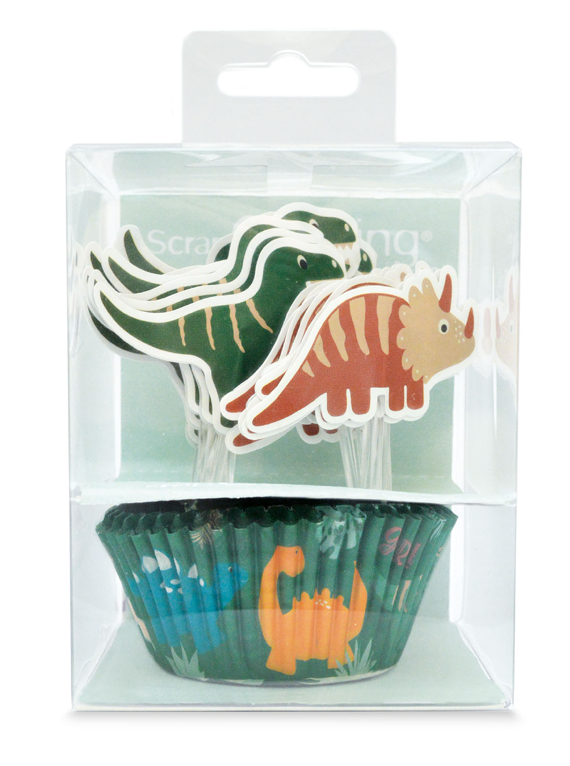 ScrapCooking Cupcakevorm Dino met Topper 24-delig
