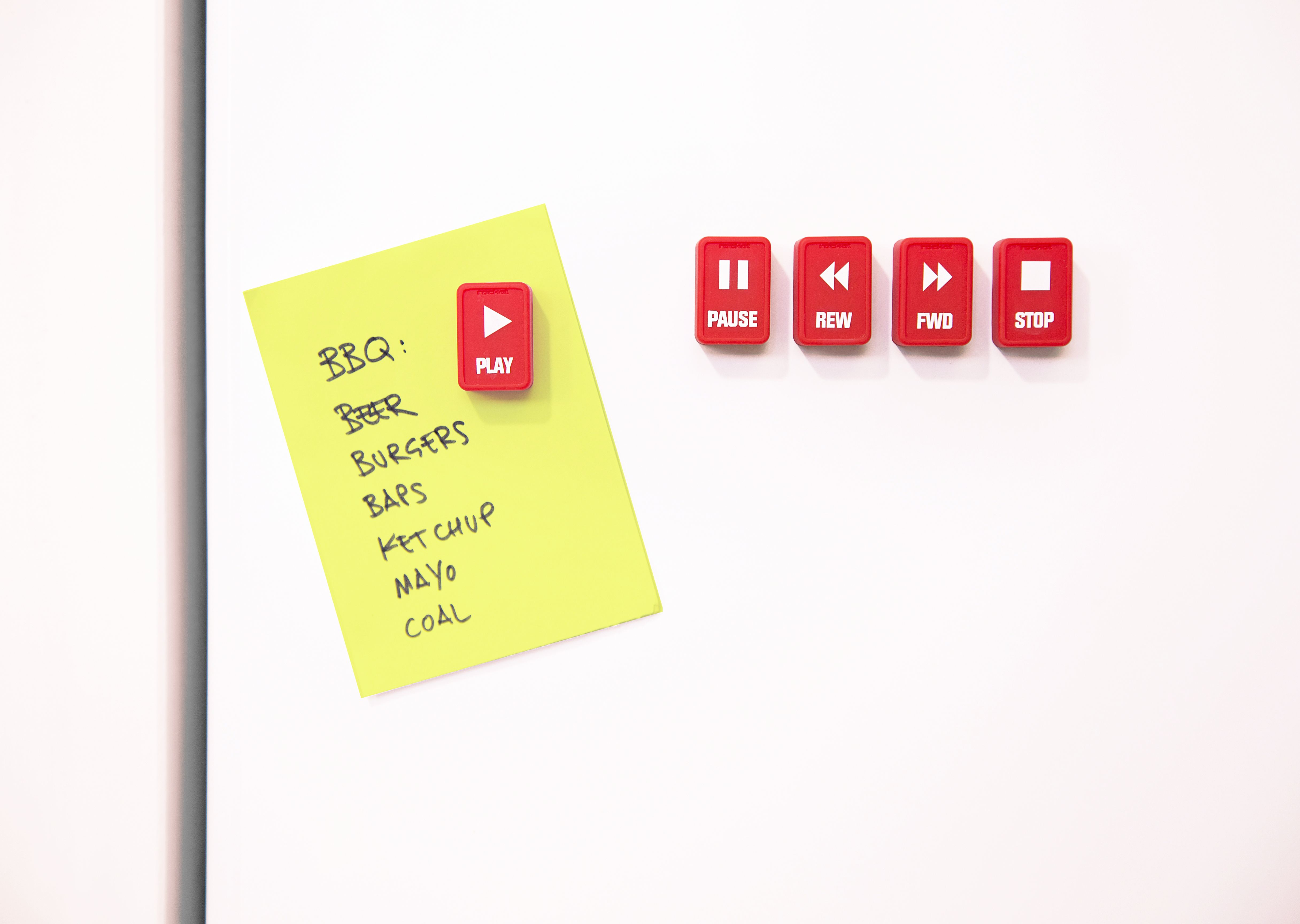 Rocket Magneten Pushy 5 stuks Rood