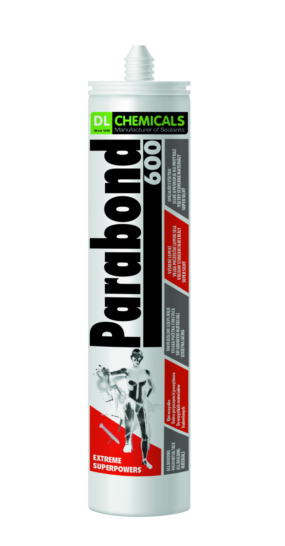 Parabond 600 Lijm Grijs 290 ml