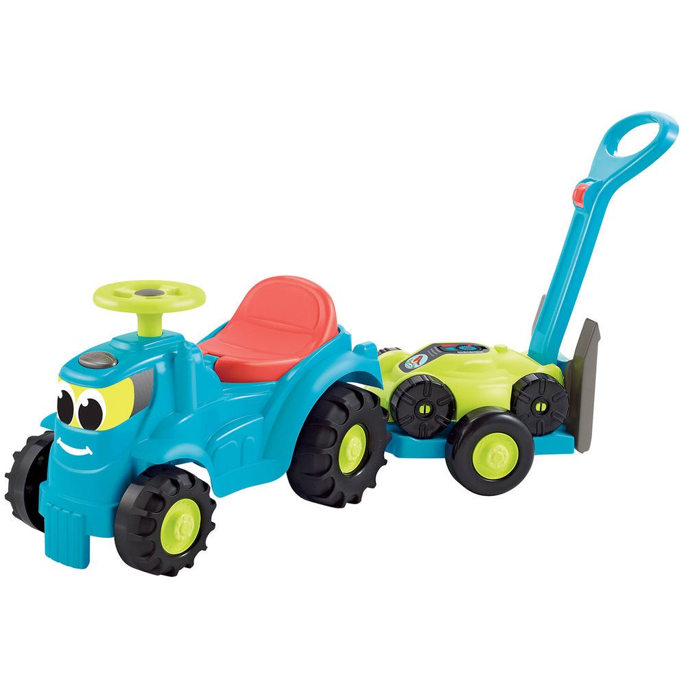 Ecoiffier Tractor met Grasmaaier op Aanhangwagen 103 cm