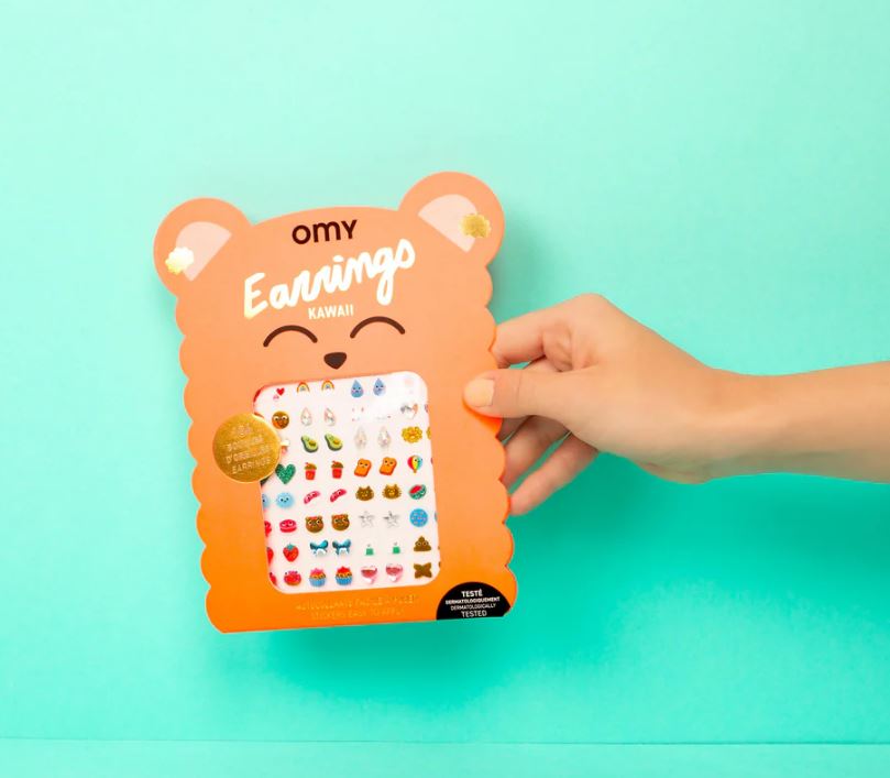 Omy Oorbellenstickers Kawaii 104 stuks assorti - Body Art