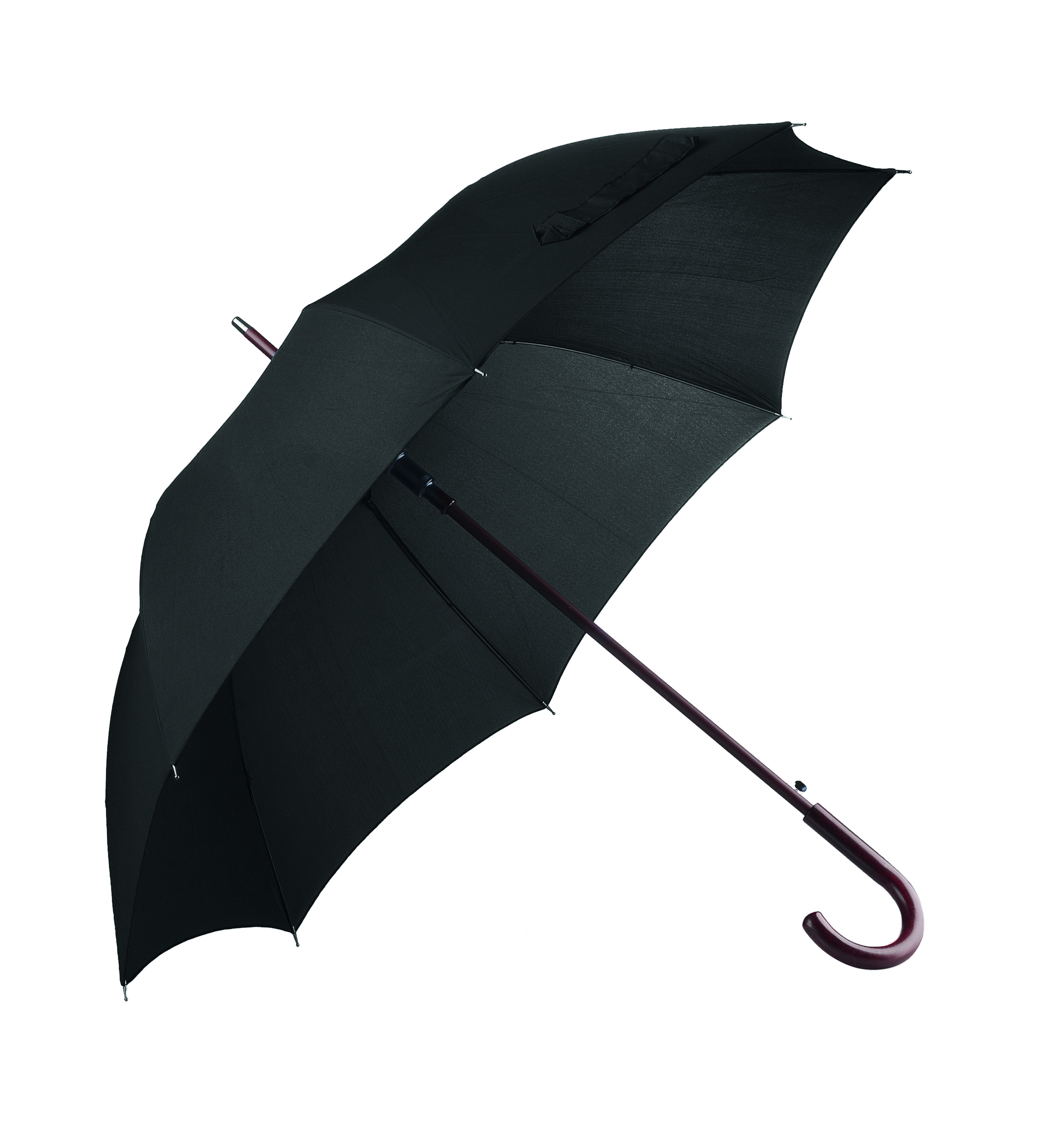 Samsonite Paraplu Wood Classic 97.5cm Black - diameter 120 cm - stick - Auto