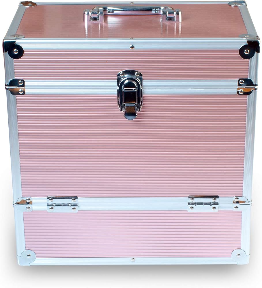 VINYL GROOVE 40 LP Record Case Aluminium - Pink