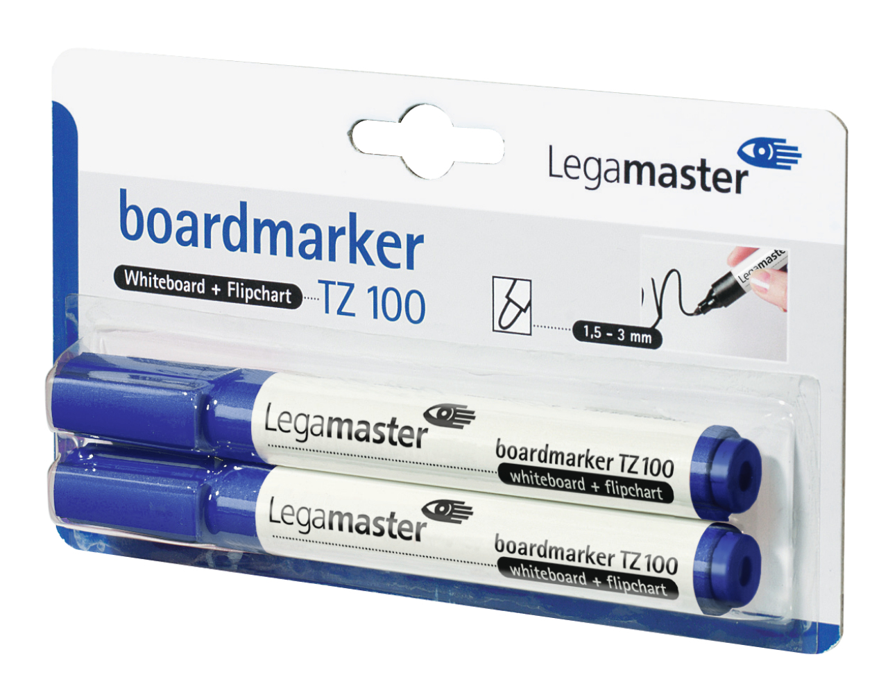 Legamaster Boardmarker TZ100 Blauw - 2 stuks - Whiteboard/Flipchart