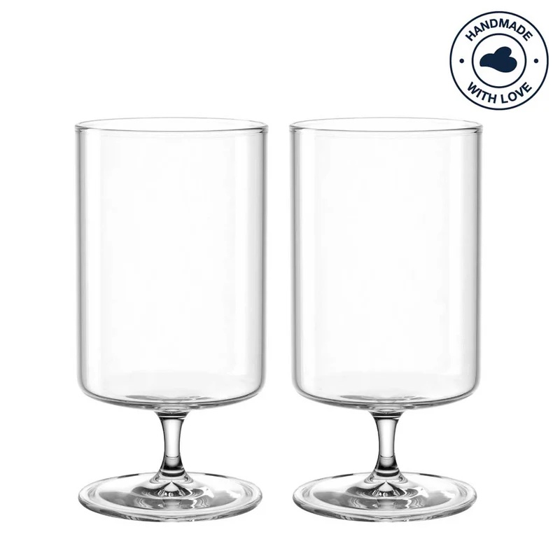 Leonardo Glas Basso 35cl set 2 stuks - Borosilicaatglas - op Voet - voor Warm & Koud