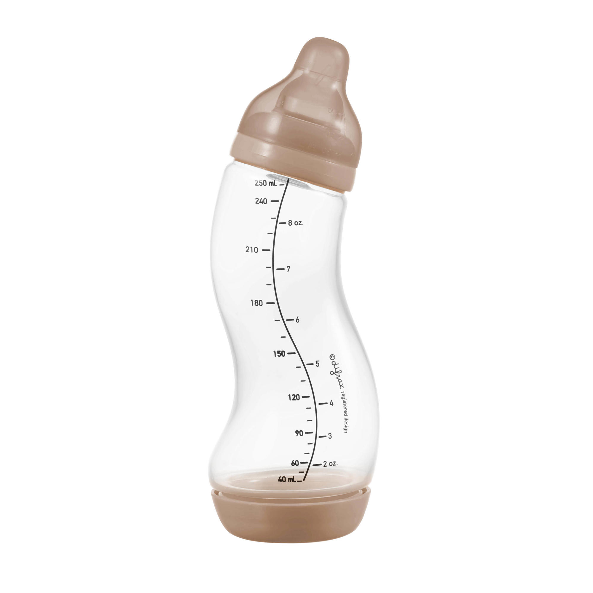 Difrax Zuigfles S-Fles Natural Mocha 250 ml