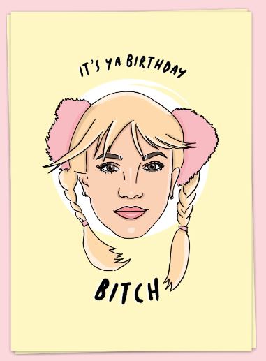 Wenskaart Britney Bday