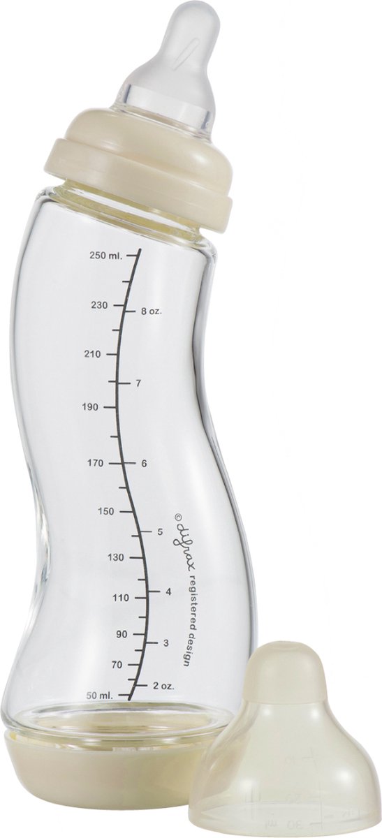 Difrax Zuigfles S-Fles Natural Glas Creme 250 ml 