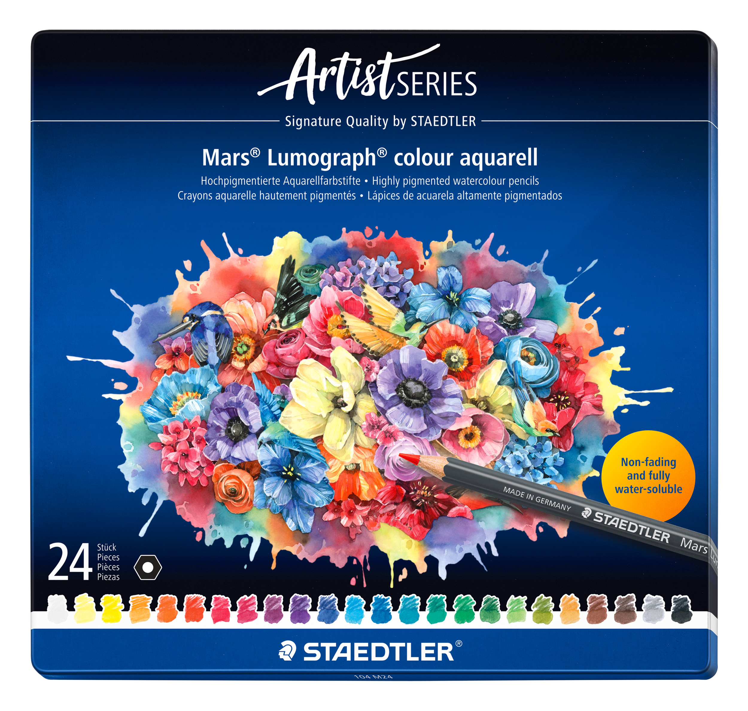 Mars Lumograph Aquarel Kleurpotloden Artist Series 24 stuks