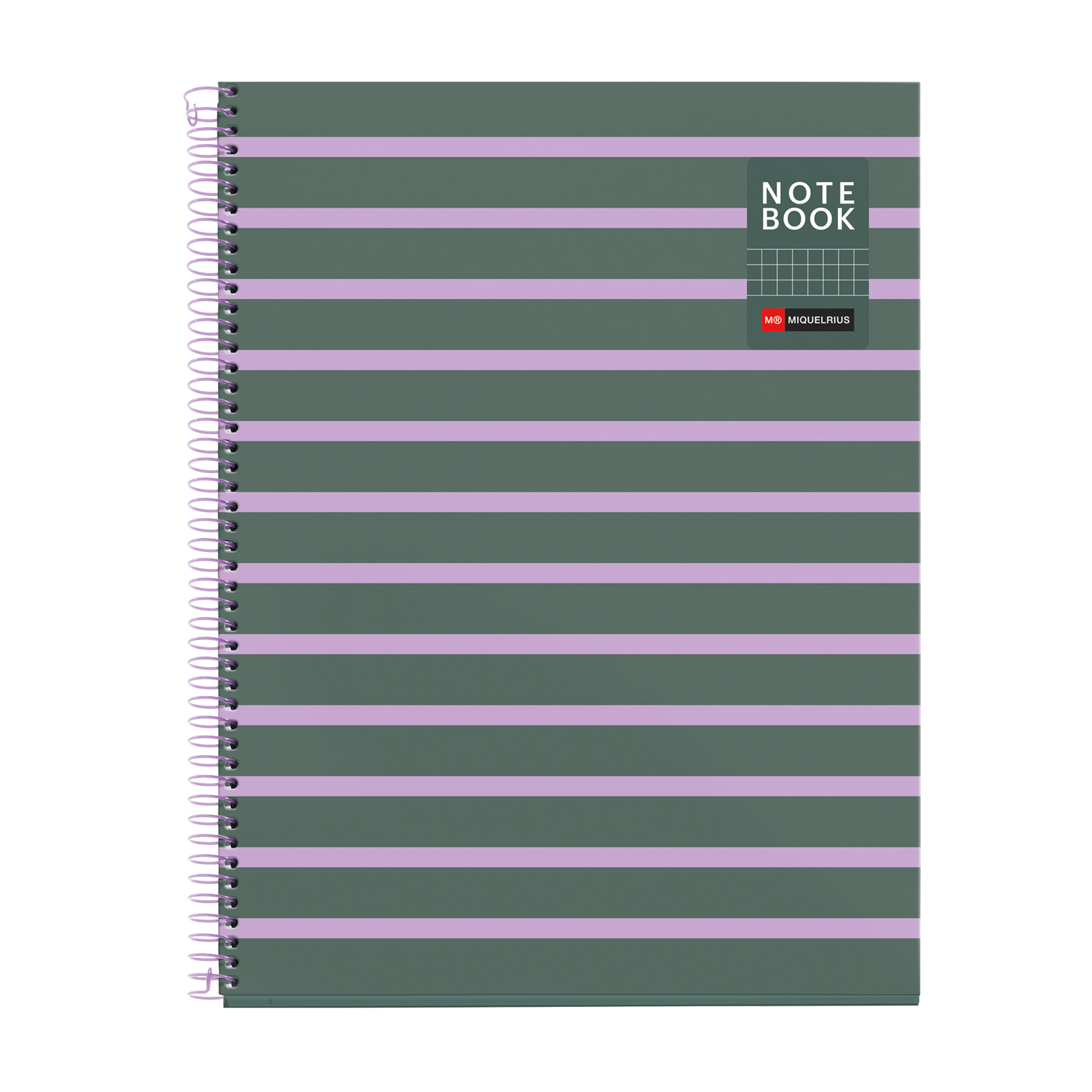 Miquelrius Notebook A4 Between the Lines Cendre Geruit Spiraal 80 vellen