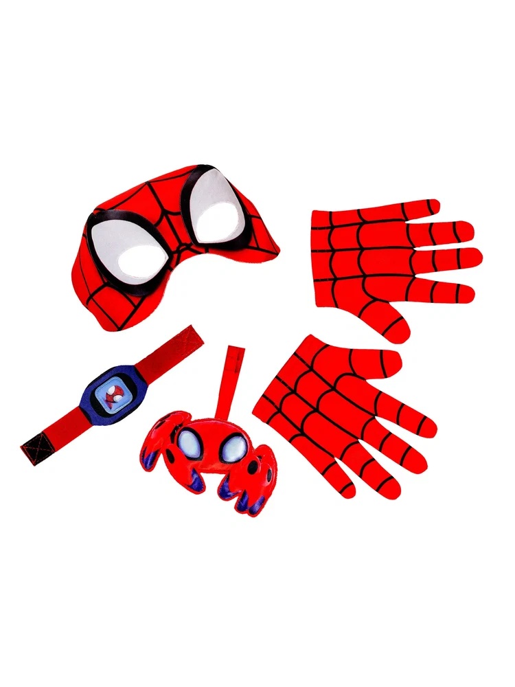 Spidey Accessoireset 4-delig - Masker/Handschoenen/Horloge/Pluche Spin