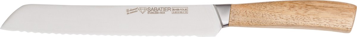 Diamant Sabatier Broodmes Babiole 22cm - RVS/Acaciahout