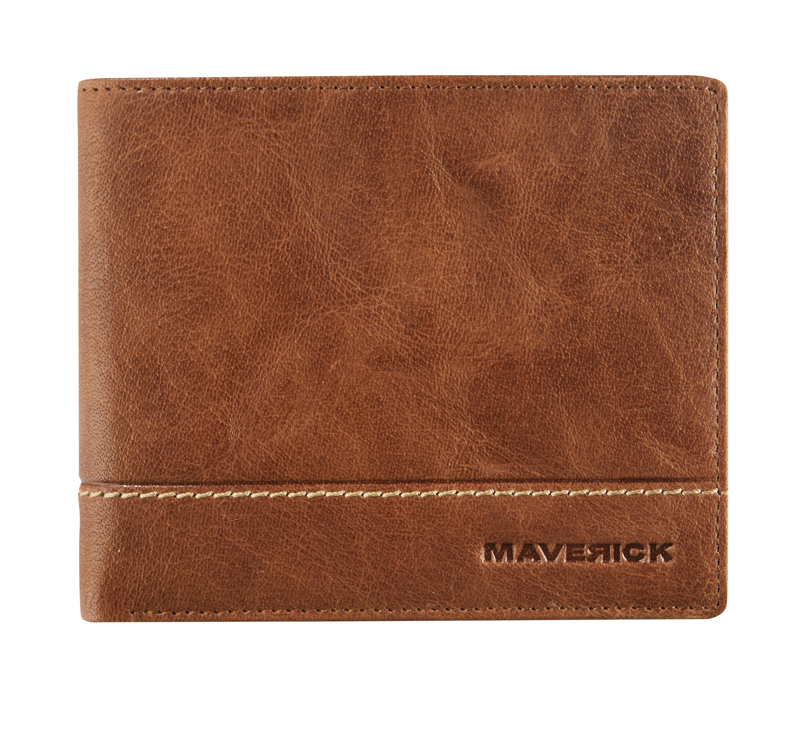 Maverick Billfold Heren Rough Gear RFID Cognac Leder