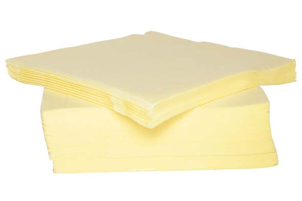 Cosy&Trendy Servet CT Prof 38x38 cm set 40 stuks - Textiel-Touch - Lichtgeel