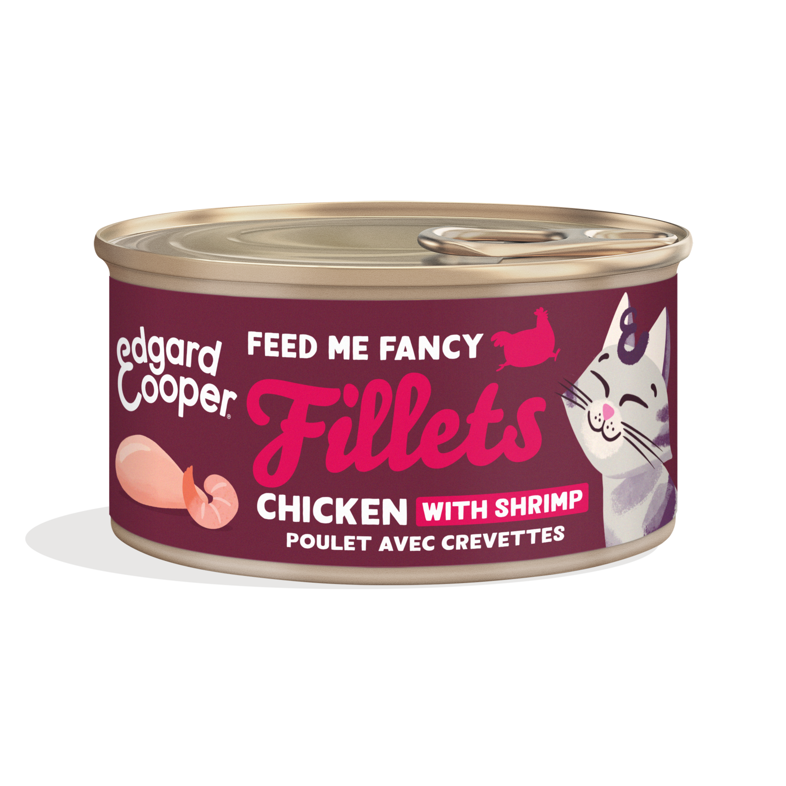 Edgard & Cooper Kattenvoeding Fillets 70 g met Kip en Garnaal