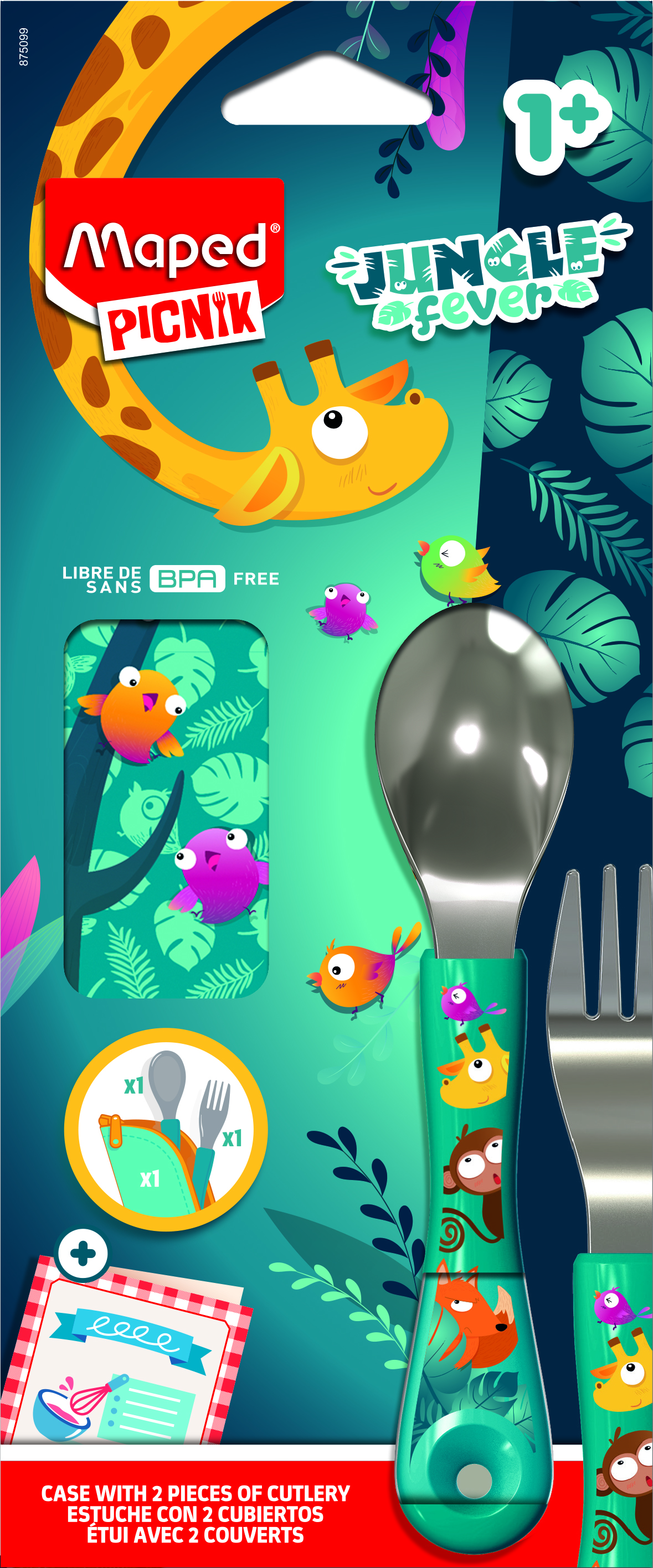 Maped Bestekset MINIZ Jungle Fever met Etui
