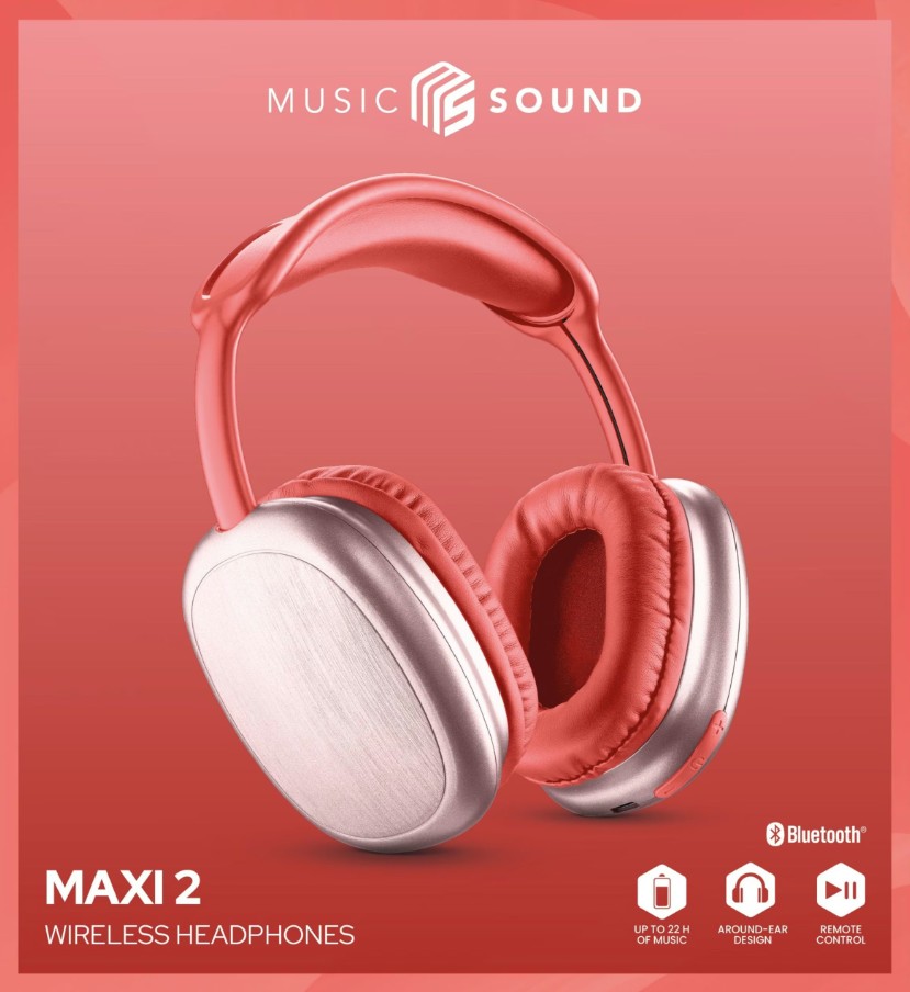Music Sound Headphone Maxi 2, rood
