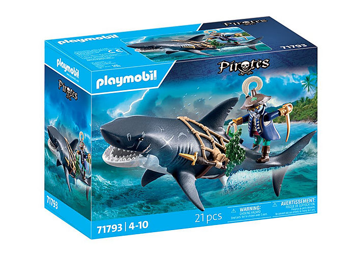 Playmobil Pirates 71793 Reuzenhaai met piraat