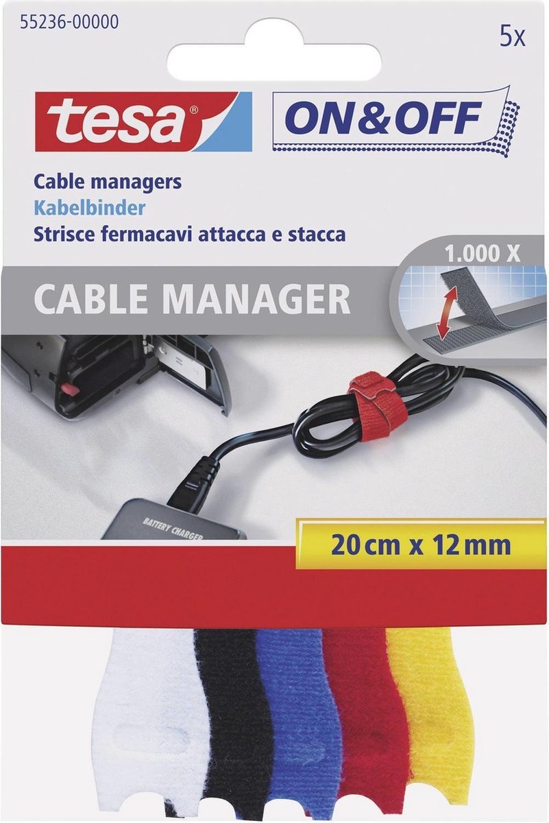 Tesa Cable Manager Kabelbinder 5 stuks