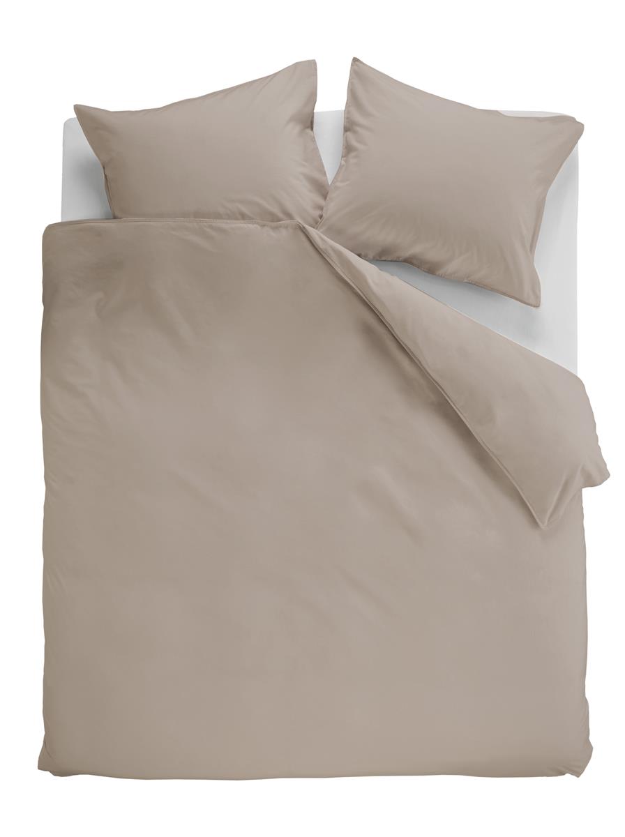 Ambiante Dekbedovertrekset Uni 200x200-220 cm Katoen Taupe