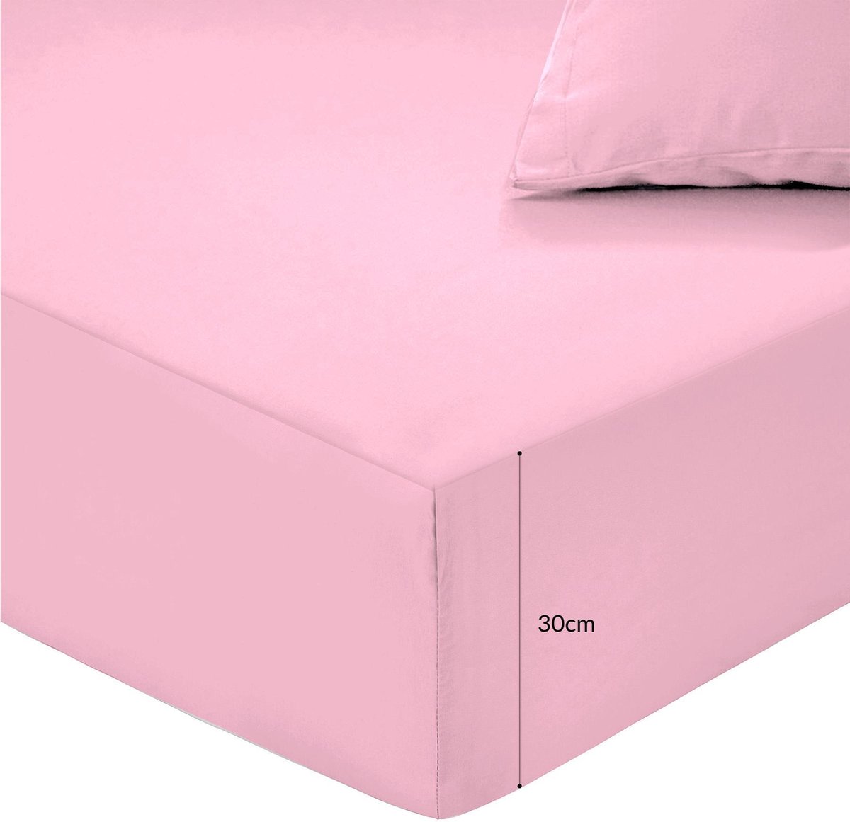 Dormi Bien Hoeslaken Jersey 180x200 cm Roze Hoekhoogte 30 cm