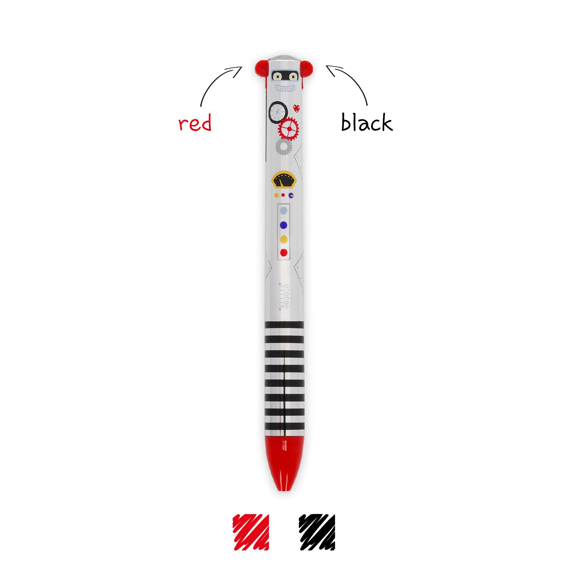 Legami Balpen Click en Clack Robot 2 Kleuren