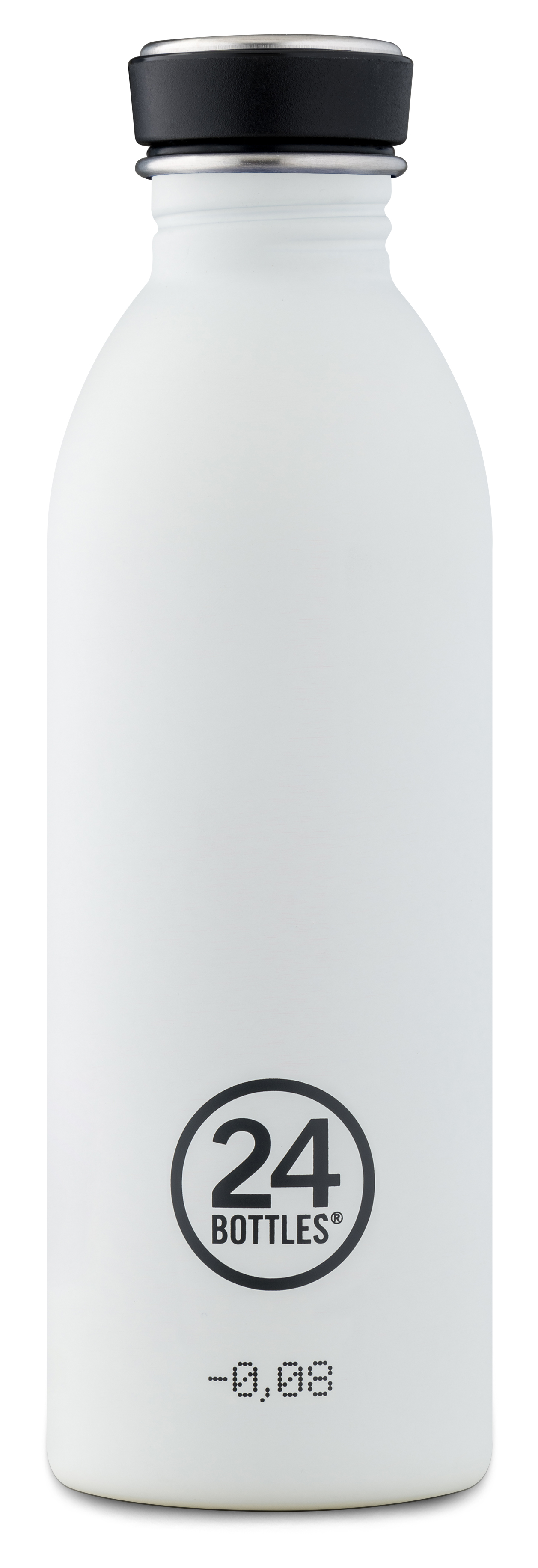 24Bottles Urban Bottle Isoleerfles 500ml Ice White - Stone Finish - Single Wall