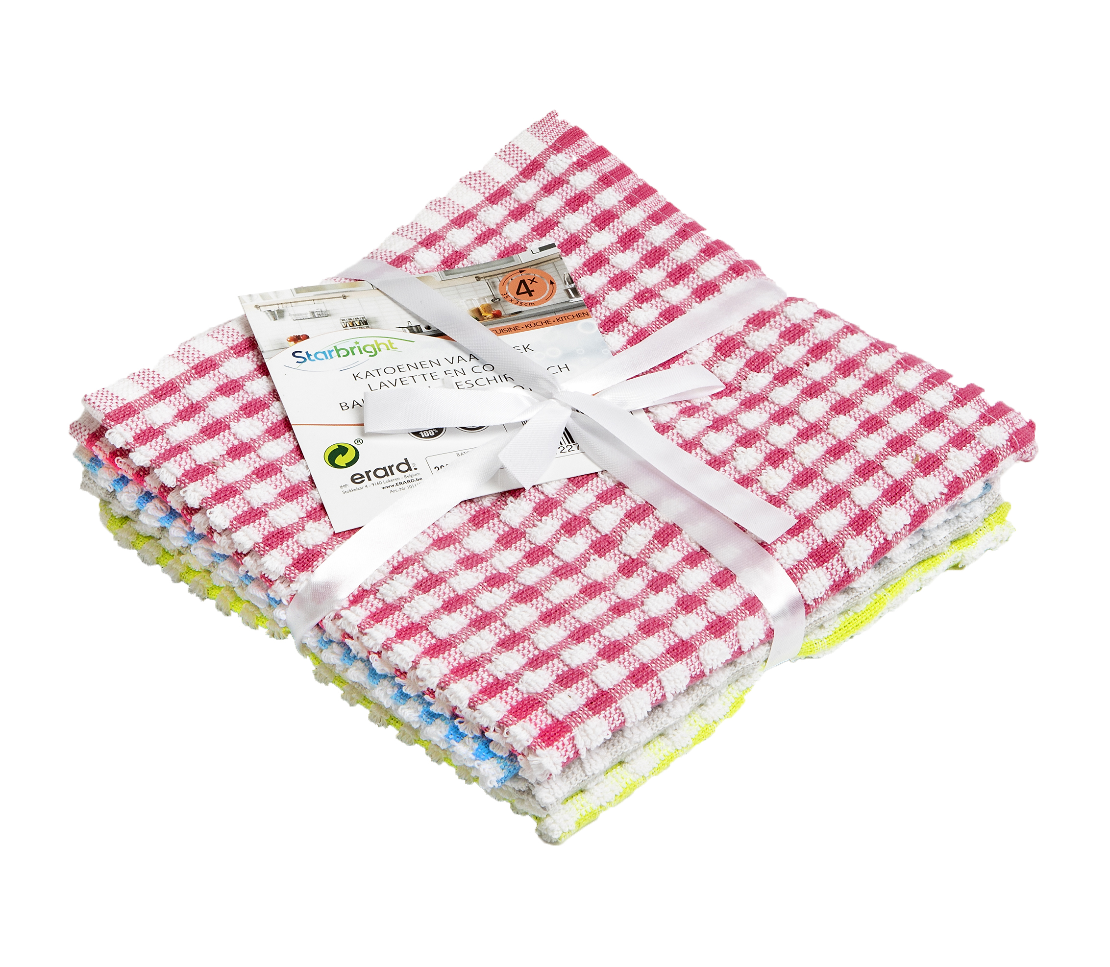 Starbright Doek Multicolor 35x35 cm set 4 stuks - Katoen